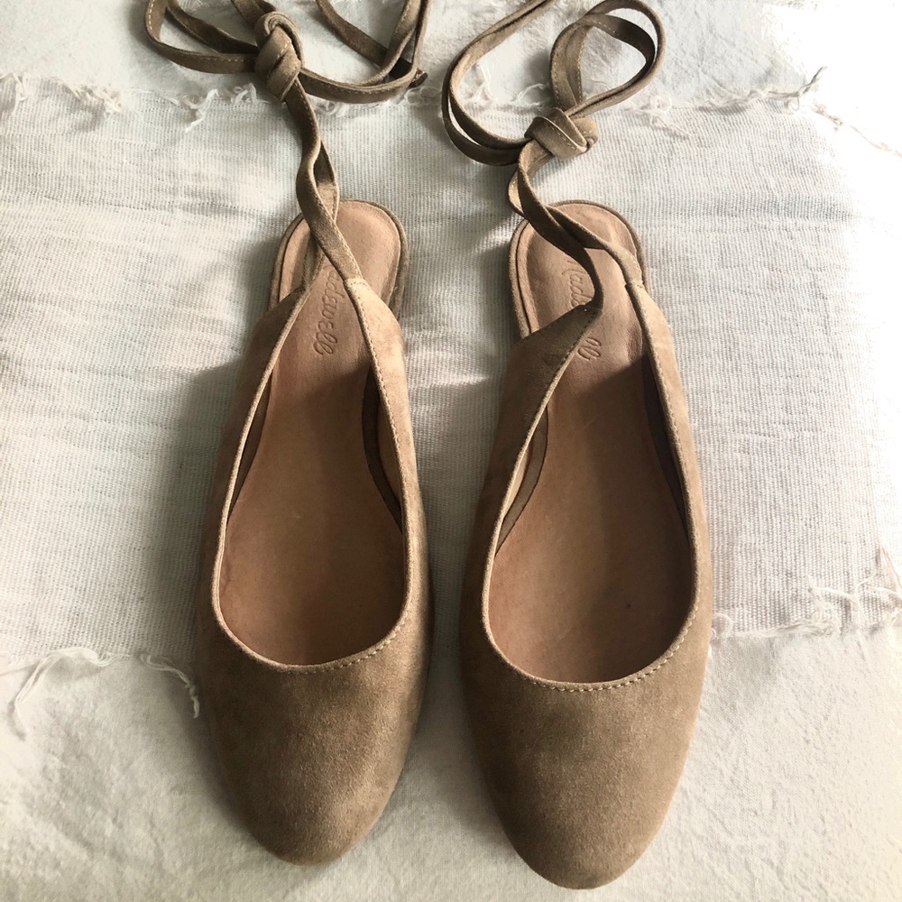 Worn once Madewell ankle wrap flats